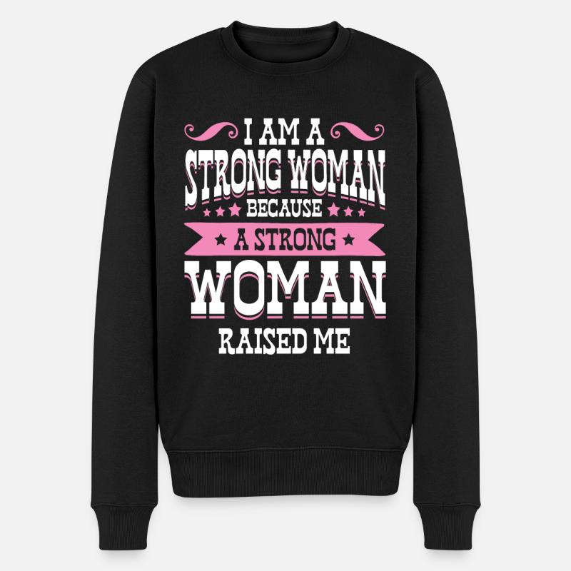 starke Frauen Frauenpower - Männer Premium Bio Pullover - Schwarz