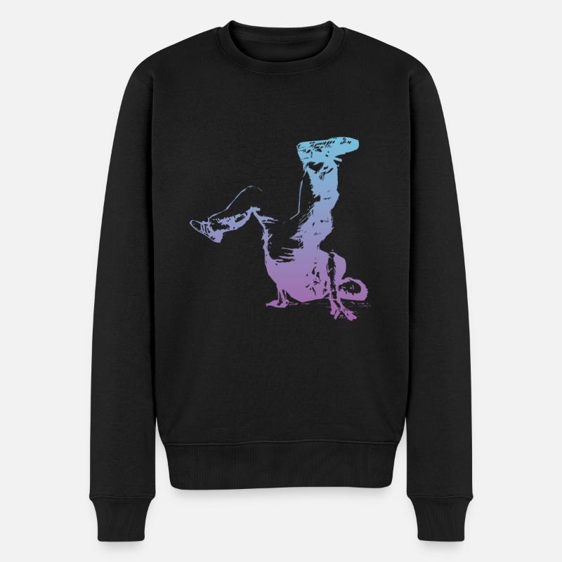 Logo de silhouette de breakdancer - Pull Premium bio Homme - noir