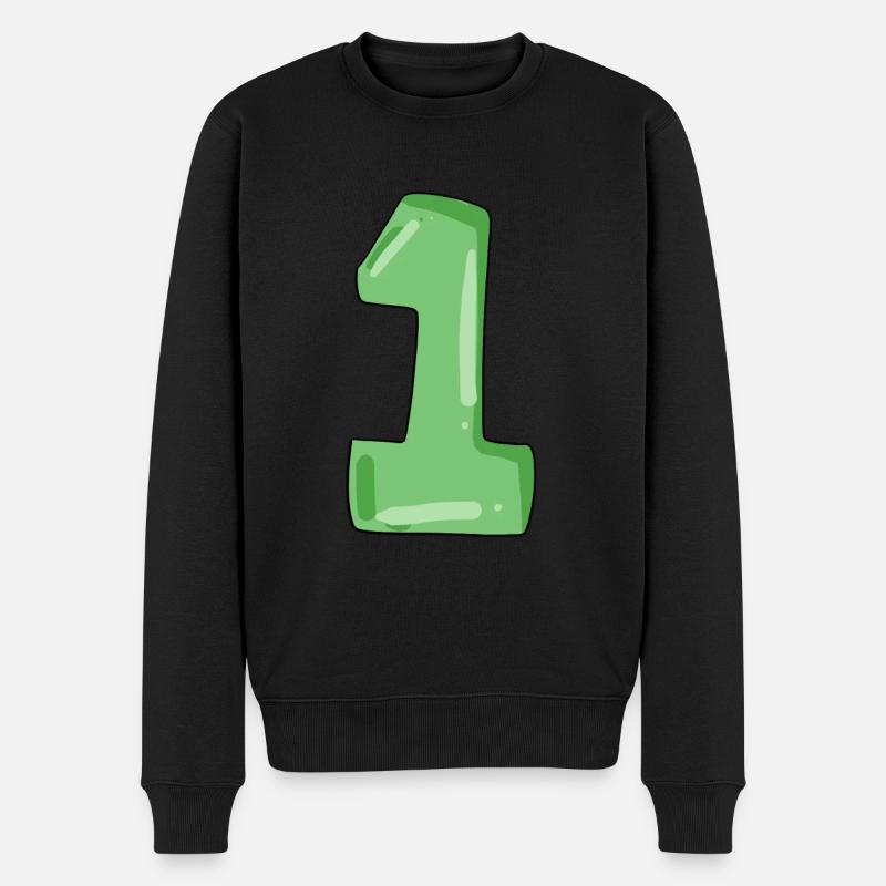 Numéro 1 vert - Pull Premium bio Homme - noir