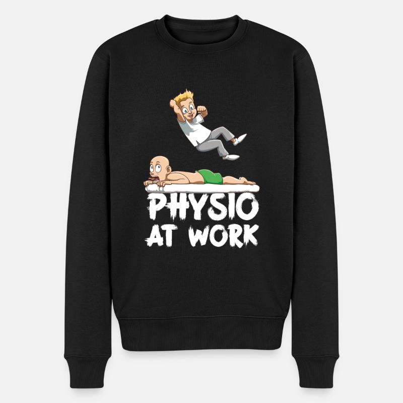 Wrestling Physiotherapeut Physio at Work - Männer Premium Bio Pullover - Schwarz