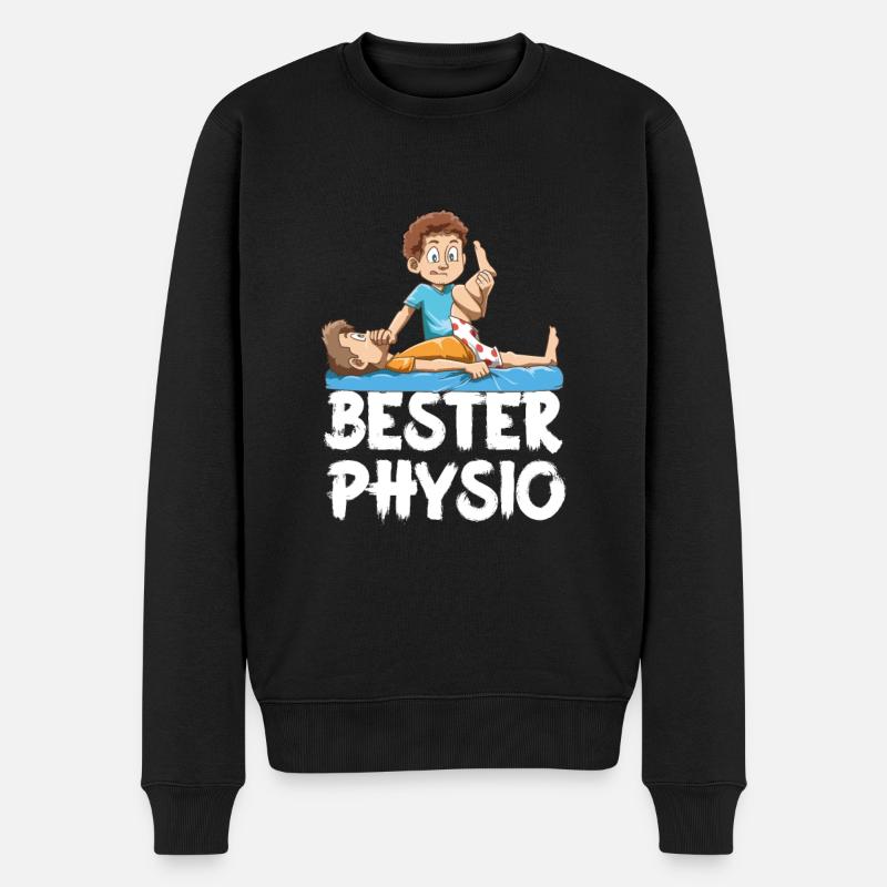 Meilleur Physio Physiothérapeute drôle - Pull Premium bio Homme - noir