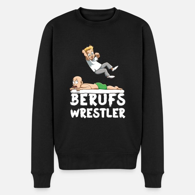 Berufs Wrestler Physiotherapeut Wrestler - Männer Premium Bio Pullover - Schwarz