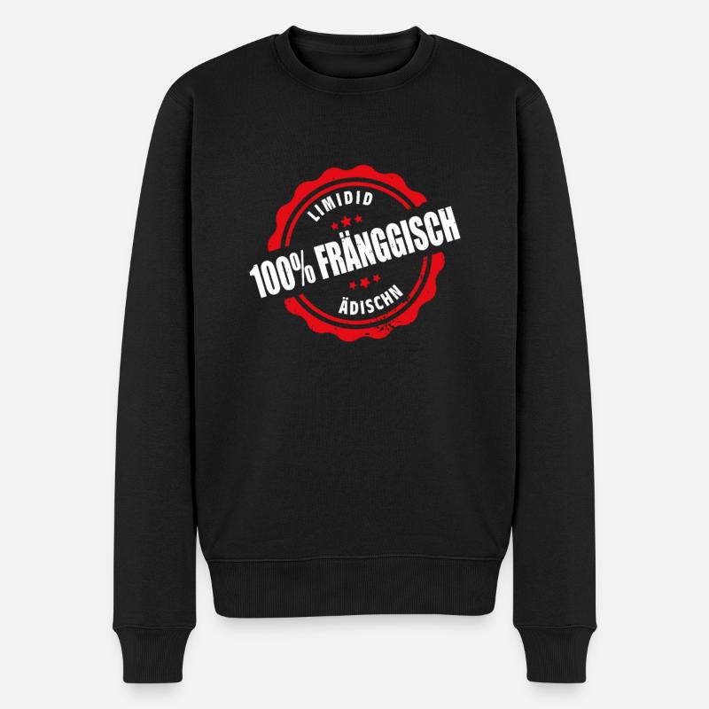 Limidid Ädischn Franke Dialekt Fränkischer Spruch - Männer Premium Bio Pullover - Schwarz