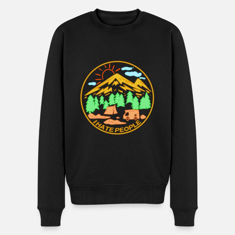 je déteste les gens - Pull Premium bio Homme - noir