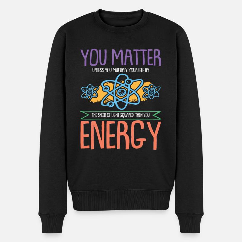 Energy Science Wissenschaft - Männer Premium Bio Pullover - Schwarz