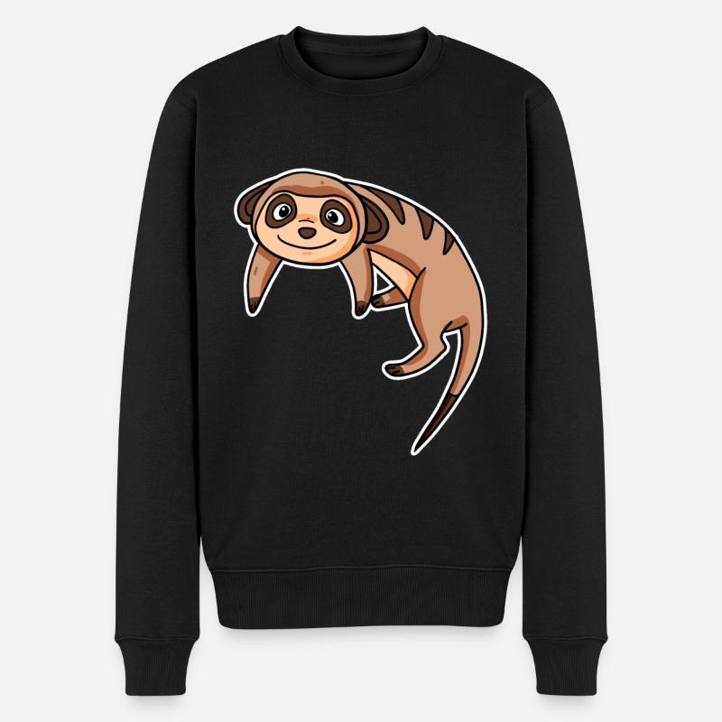 Erdmännchen - Männer Premium Bio Pullover - Schwarz