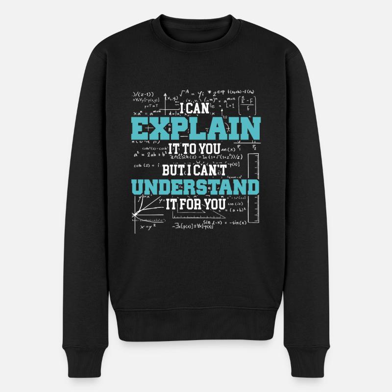I can explain it to you lustiger Spruch - Männer Premium Bio Pullover - Schwarz