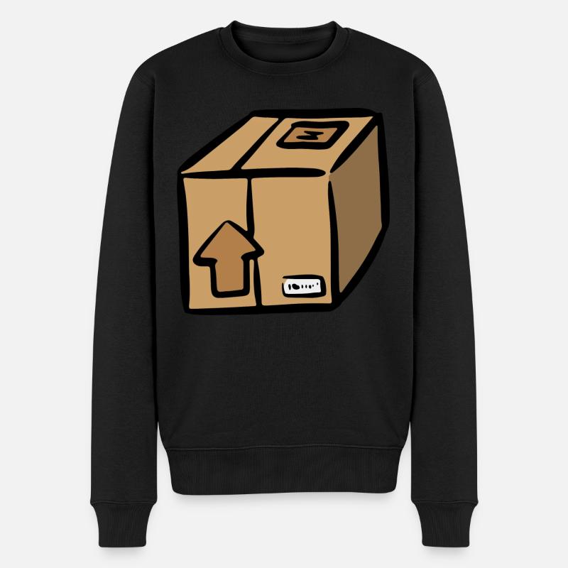 Paket Post Versand Logistik Paketbote Zusteller - Männer Premium Bio Pullover - Schwarz