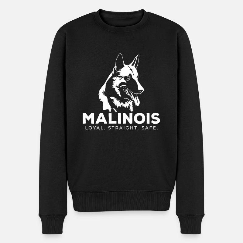 Malinois Loyal Chien de berger belge Cadeau - Pull Premium bio Homme - noir
