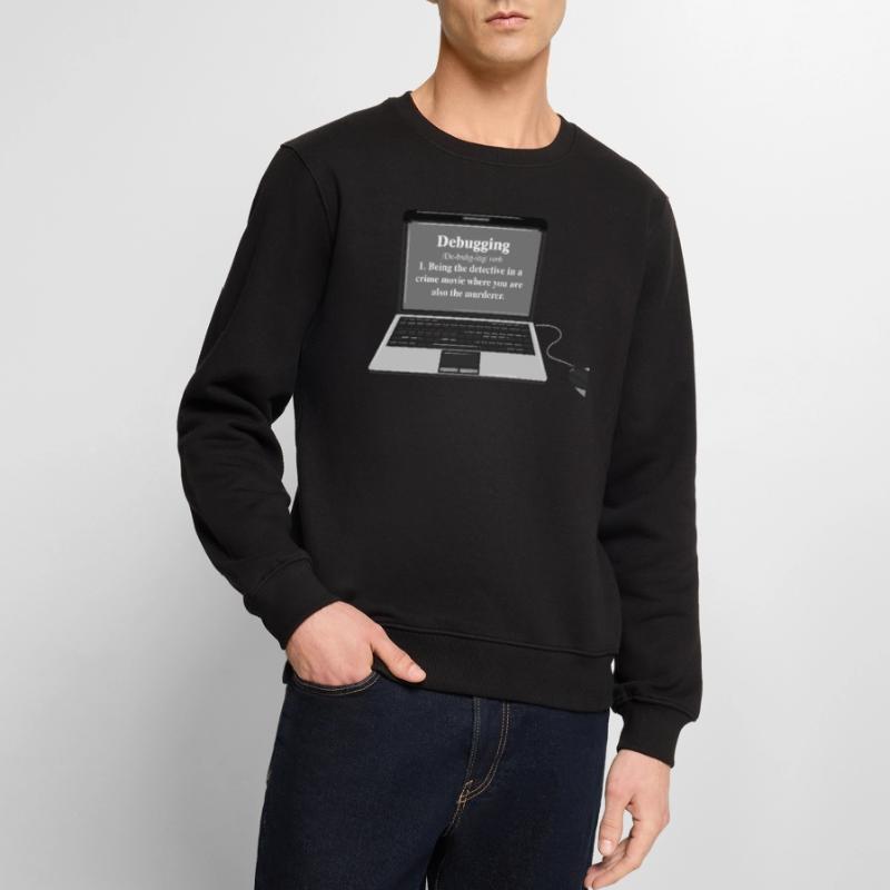 Funny Computer Debugging Programmer Design Men's Premium Organic Jumper