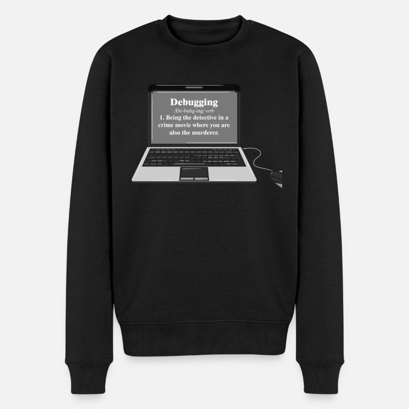 Funny Computer Debugging Programmer Design - Men's Premium Organic Jumper - black