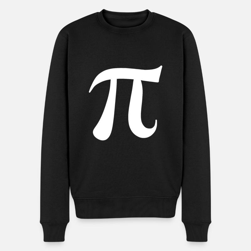 Pi signe blanc symbole - Pull Premium bio Homme - noir