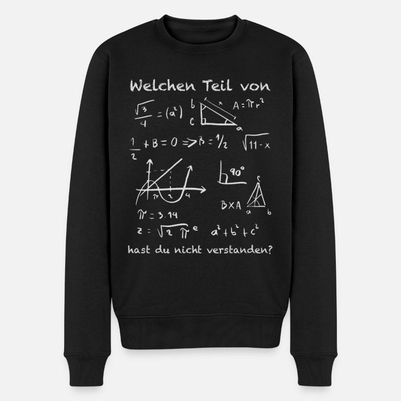 Welchen Teil von hast du nicht verstanden Mathe - Männer Premium Bio Pullover - Schwarz
