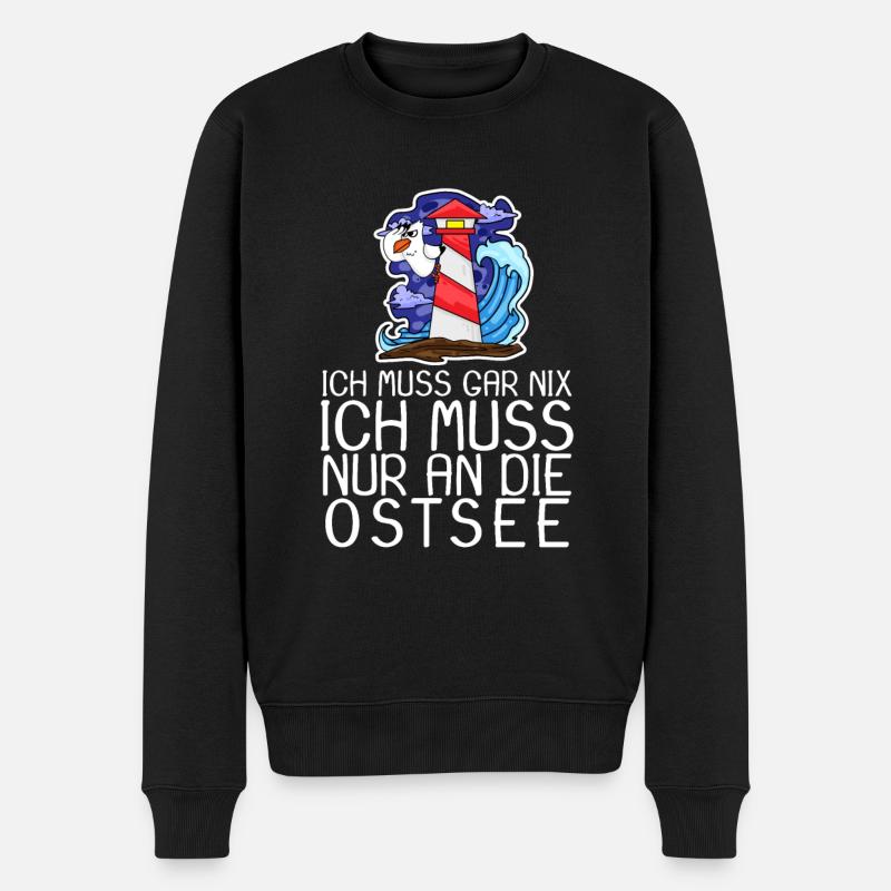 Ostsee Urlaub Geschenk - Männer Premium Bio Pullover - Schwarz
