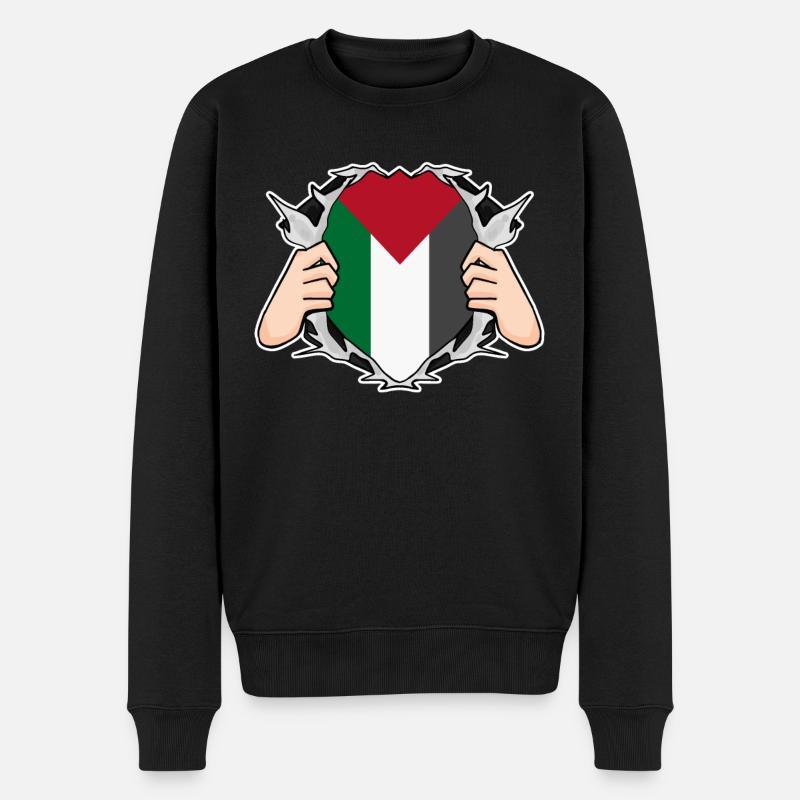 Palestine - Pull Premium bio Homme - noir