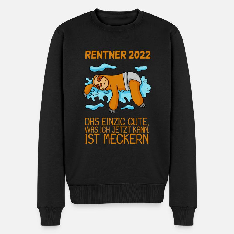 Rentenbeginn 2022 Geschenk - Männer Premium Bio Pullover - Schwarz