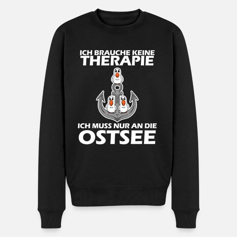 Ostsee Geschenk - Männer Premium Bio Pullover - Schwarz