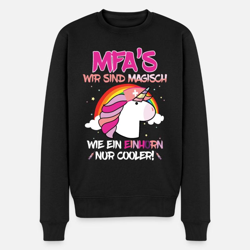 Ausbildung Medizinische Fachangestellte MFA - Männer Premium Bio Pullover - Schwarz