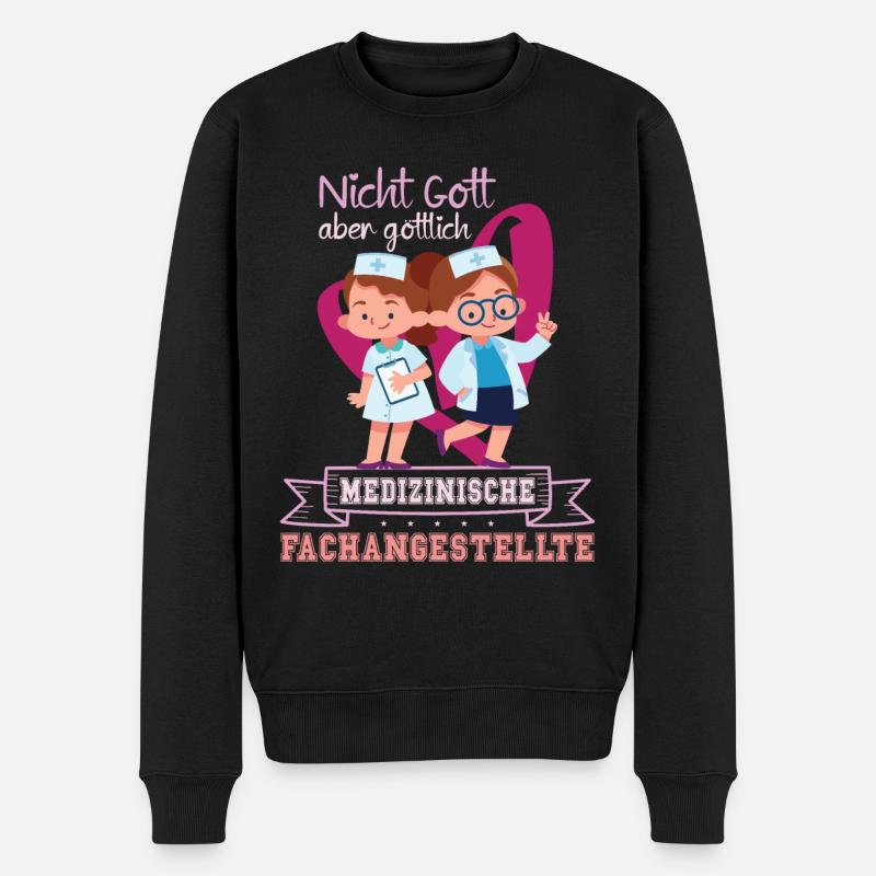 Ausbildung Medizinische Fachangestellte MFA - Männer Premium Bio Pullover - Schwarz