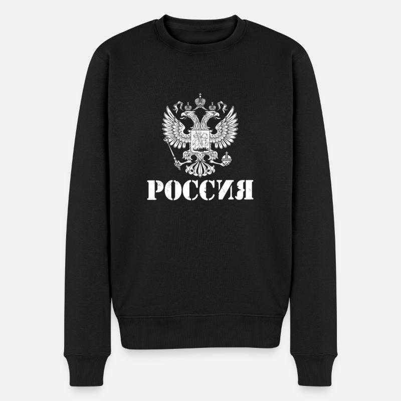 Made in Russia Russie drapeau - Pull Premium bio Homme - noir