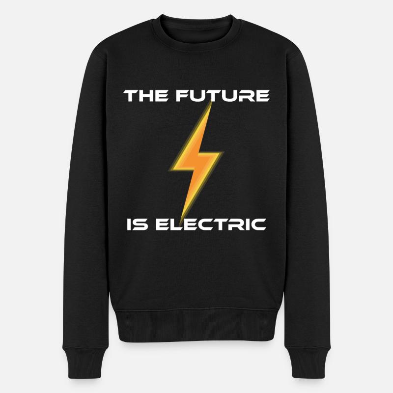 Elektroauto - The Future Is Electric - Männer Premium Bio Pullover - Schwarz