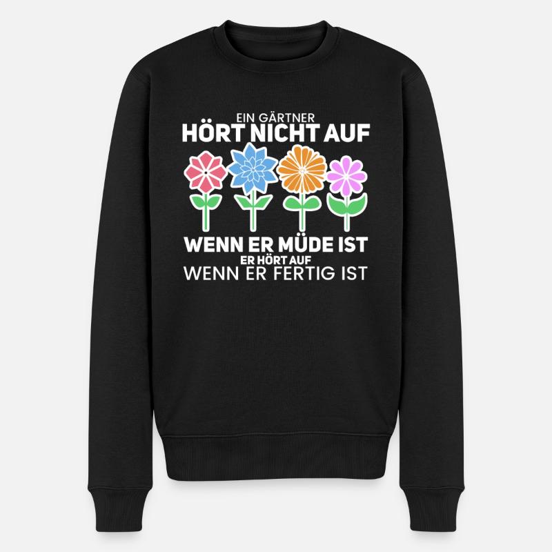 Gärtner - Männer Premium Bio Pullover - Schwarz