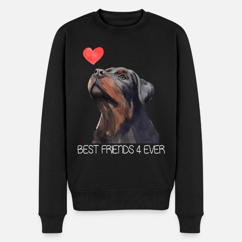 Rottweiler Freunde Hundeliebhaber - Männer Premium Bio Pullover - Schwarz