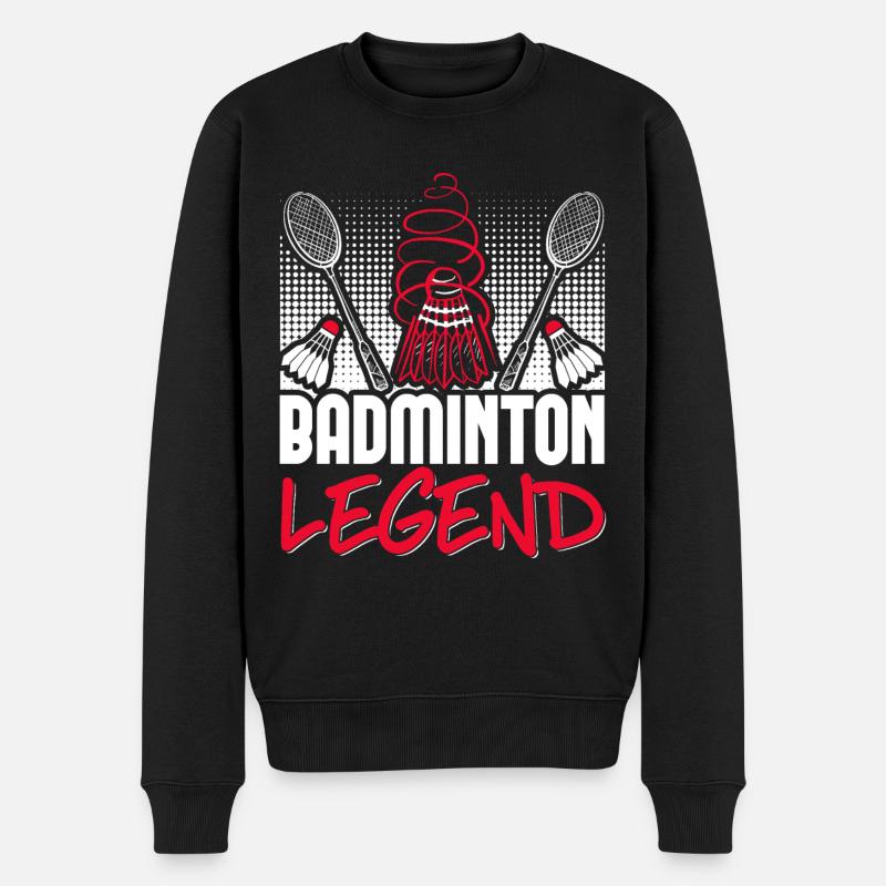Badminton Federball Evolution Badmintonspieler - Männer Premium Bio Pullover - Schwarz