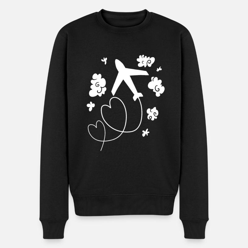 Avion - Pull Premium bio Homme - noir