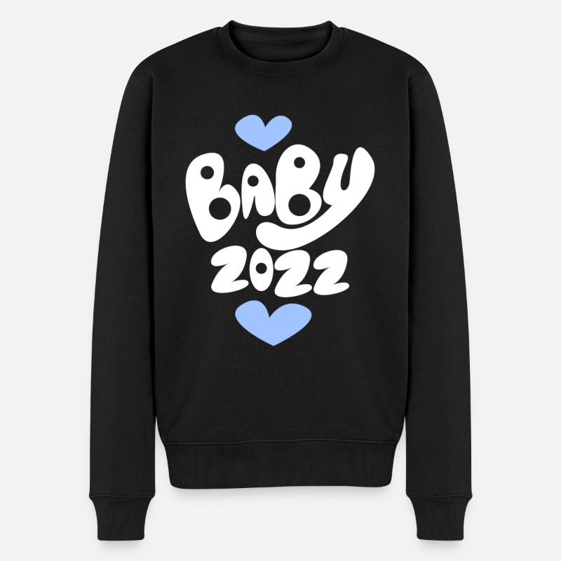 Baby 2022 - Männer Premium Bio Pullover - Schwarz