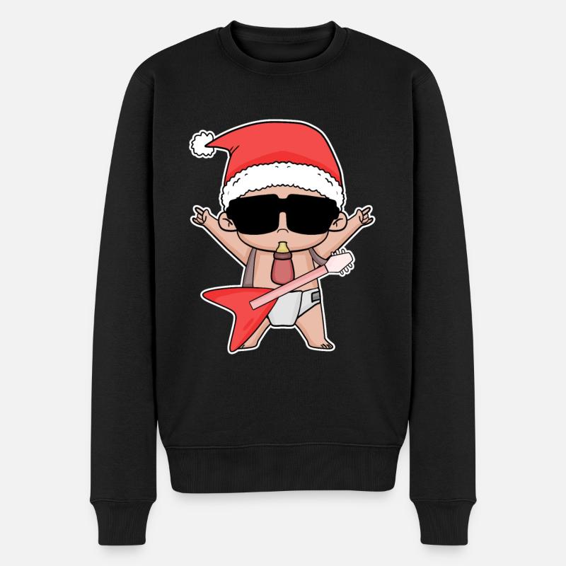 Cool Baby Weihnachten - Männer Premium Bio Pullover - Schwarz