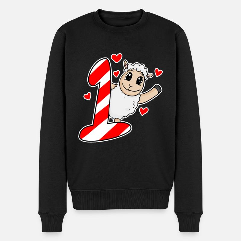 Ich bin 1 - 1. Geburtstag - Männer Premium Bio Pullover - Schwarz