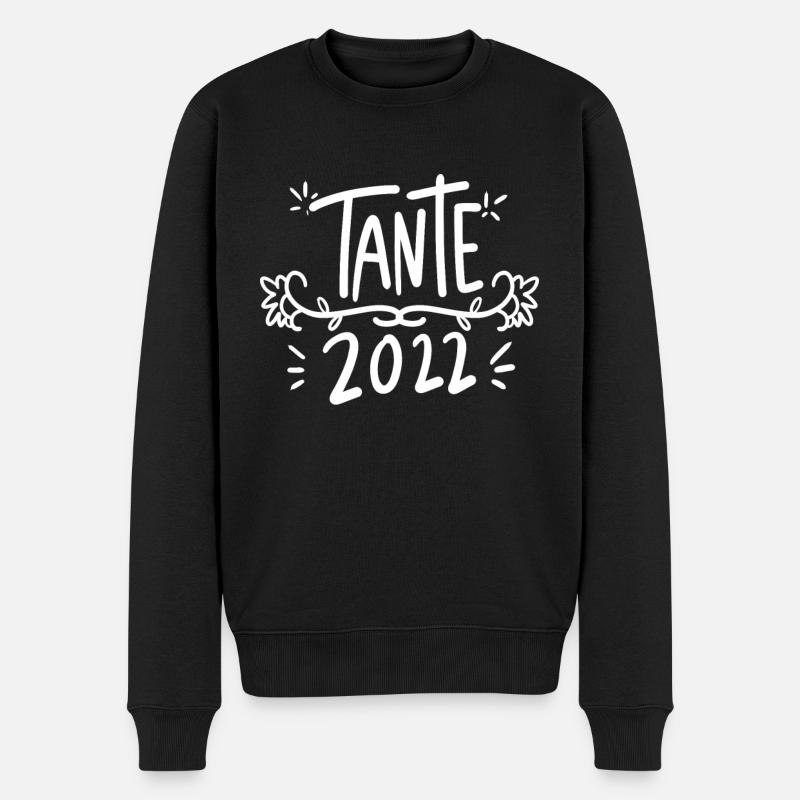 Tante 2022 - Tante werden - Männer Premium Bio Pullover - Schwarz