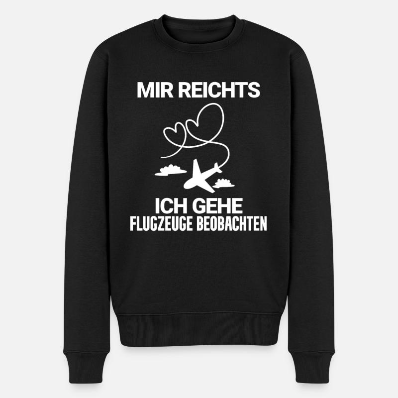 Planespotter Planespotting Flugzeug Flugzeuge - Männer Premium Bio Pullover - Schwarz