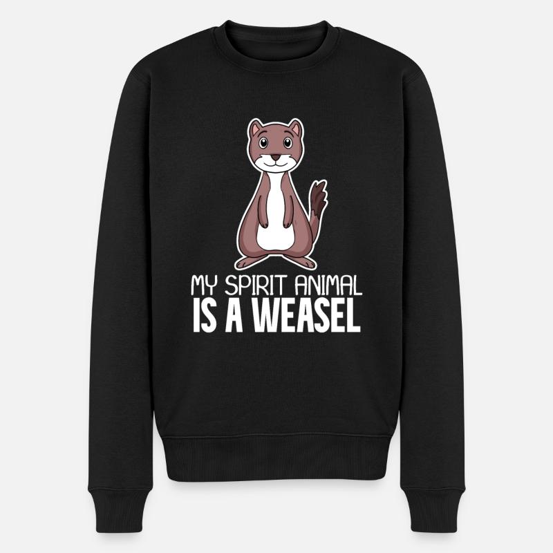 Wiesel - Männer Premium Bio Pullover - Schwarz