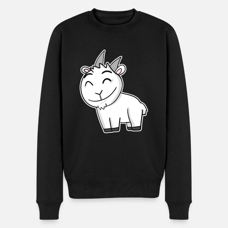 Ziegenbock Bock - Männer Premium Bio Pullover - Schwarz