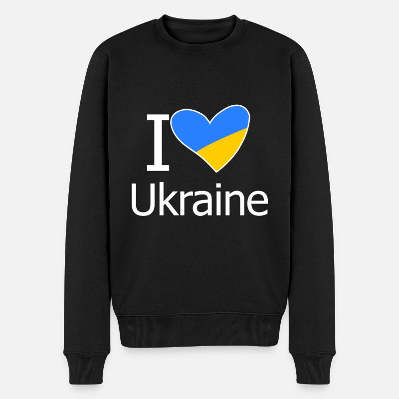 Ukraine - Pull Premium bio Homme - noir