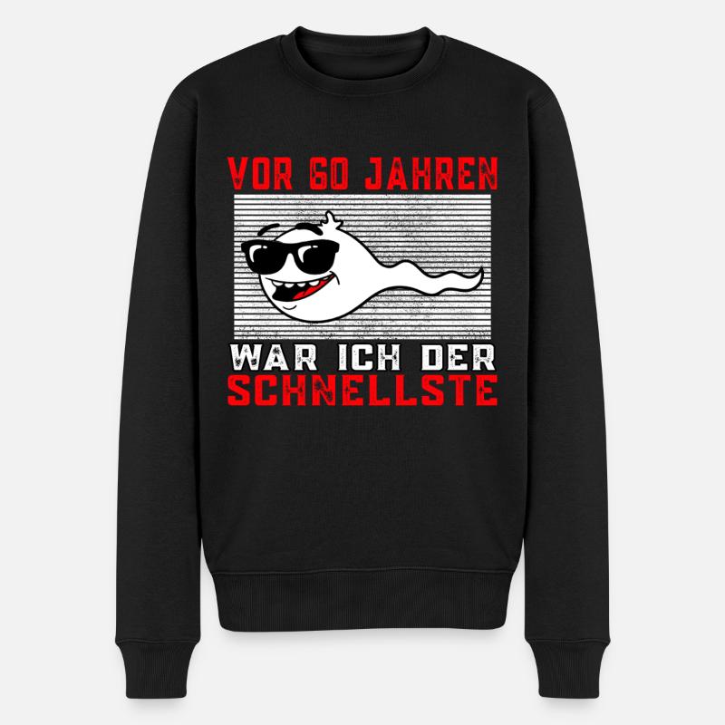 Vor 60 Jahren war ich der Schnellste 60.Geburtstag - Männer Premium Bio Pullover - Schwarz