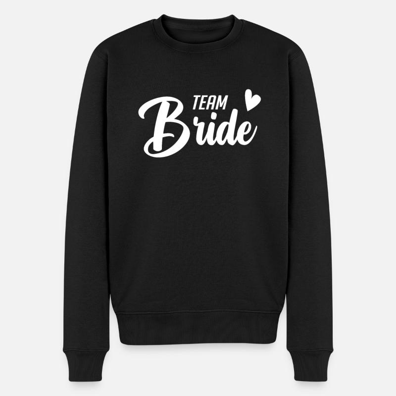 Team Bride - Männer Premium Bio Pullover - Schwarz