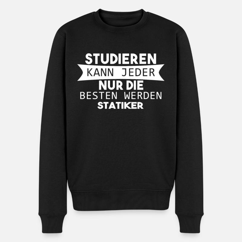 Statiker Beruf - Männer Premium Bio Pullover - Schwarz