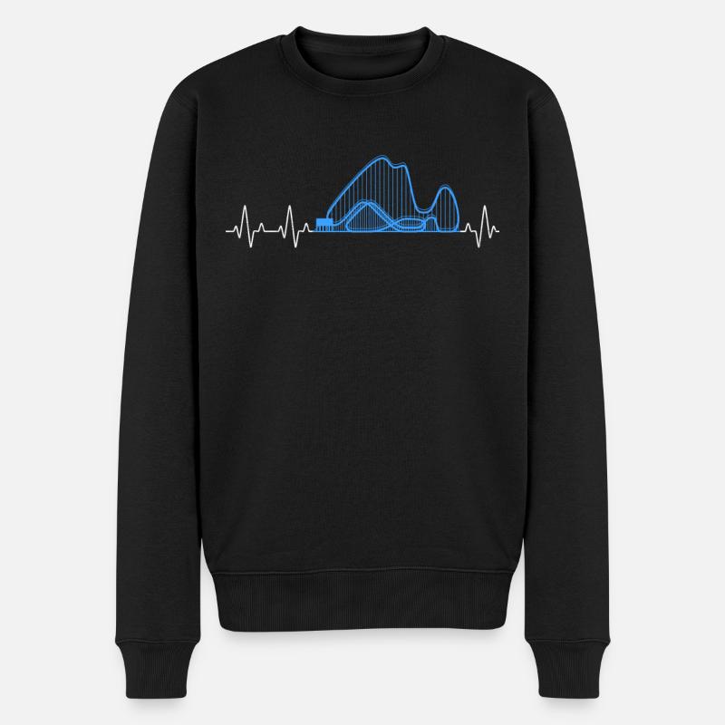 Parc d’attractions Heartbeat Roller Coaster - Pull Premium bio Homme - noir