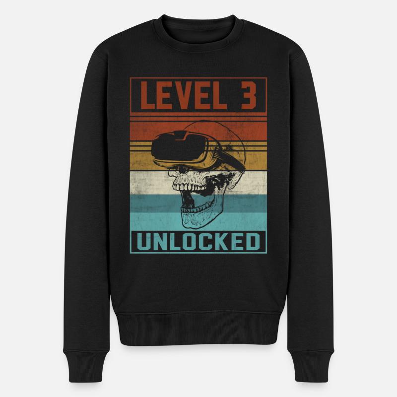 Garçon 3ème anniversaire Gamer - Pull Premium bio Homme - noir
