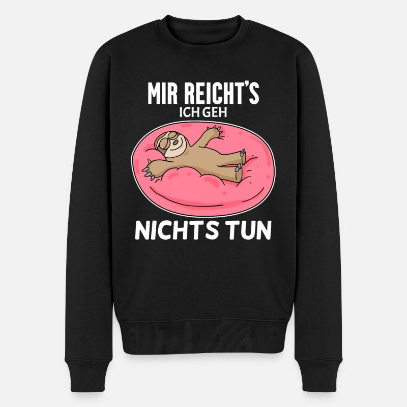 Nichts tun - Männer Premium Bio Pullover - Schwarz