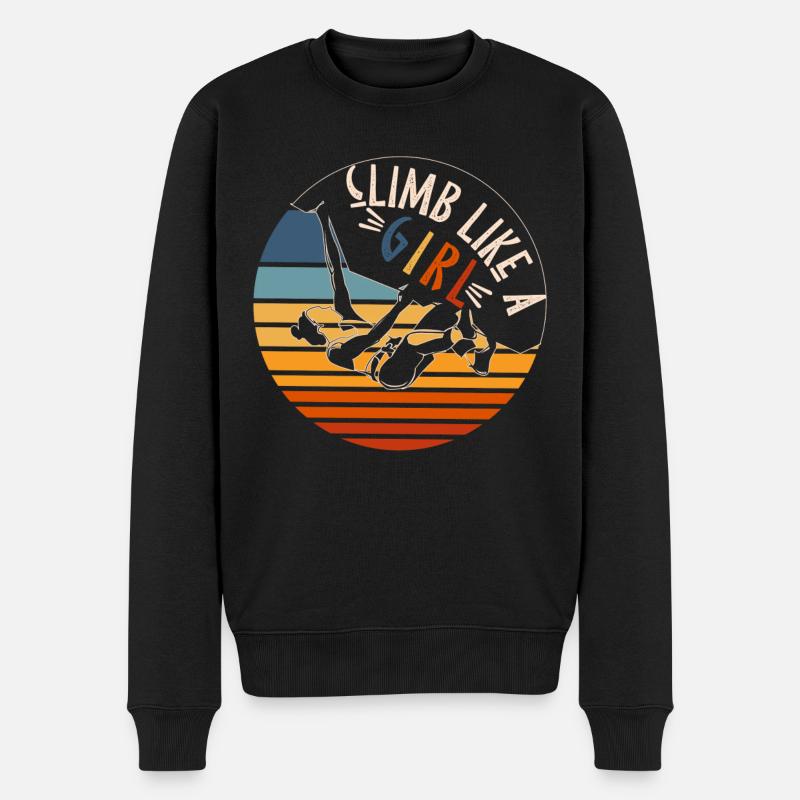 Grimpeuse Grimpeuse WoBouldering - Pull Premium bio Homme - noir