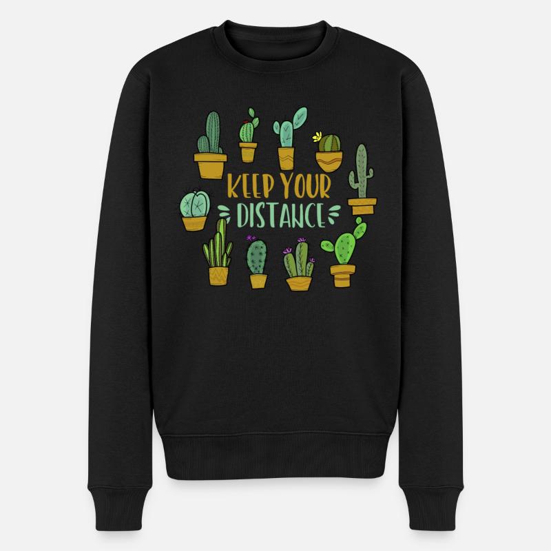 Cactus Introverti Propriétaire succulent - Pull Premium bio Homme - noir