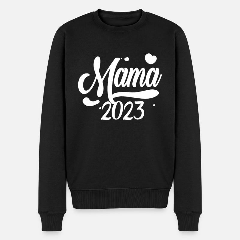 Mama 2023 Mutter - Männer Premium Bio Pullover - Schwarz