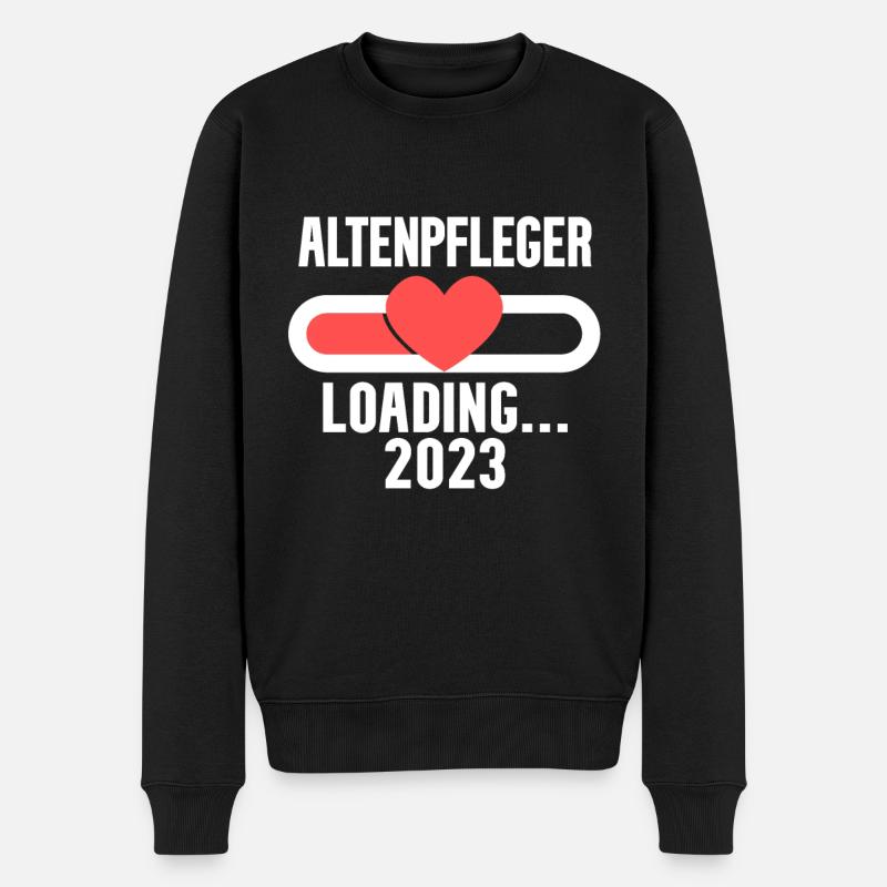 Altenpfleger 2023 Loading - Männer Premium Bio Pullover - Schwarz