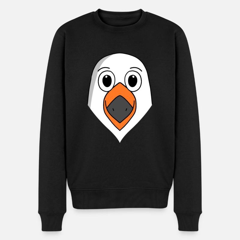 Möwe - Männer Premium Bio Pullover - Schwarz
