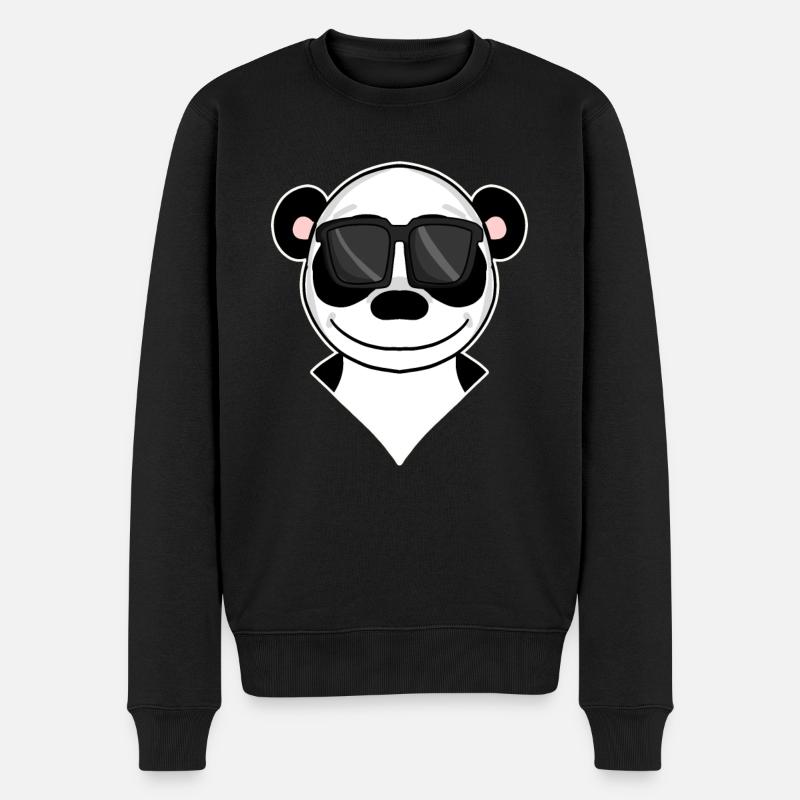 Panda - ours panda cool - Pull Premium bio Homme - noir