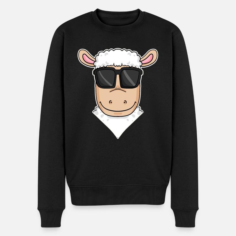 Illustration de moutons - Pull Premium bio Homme - noir